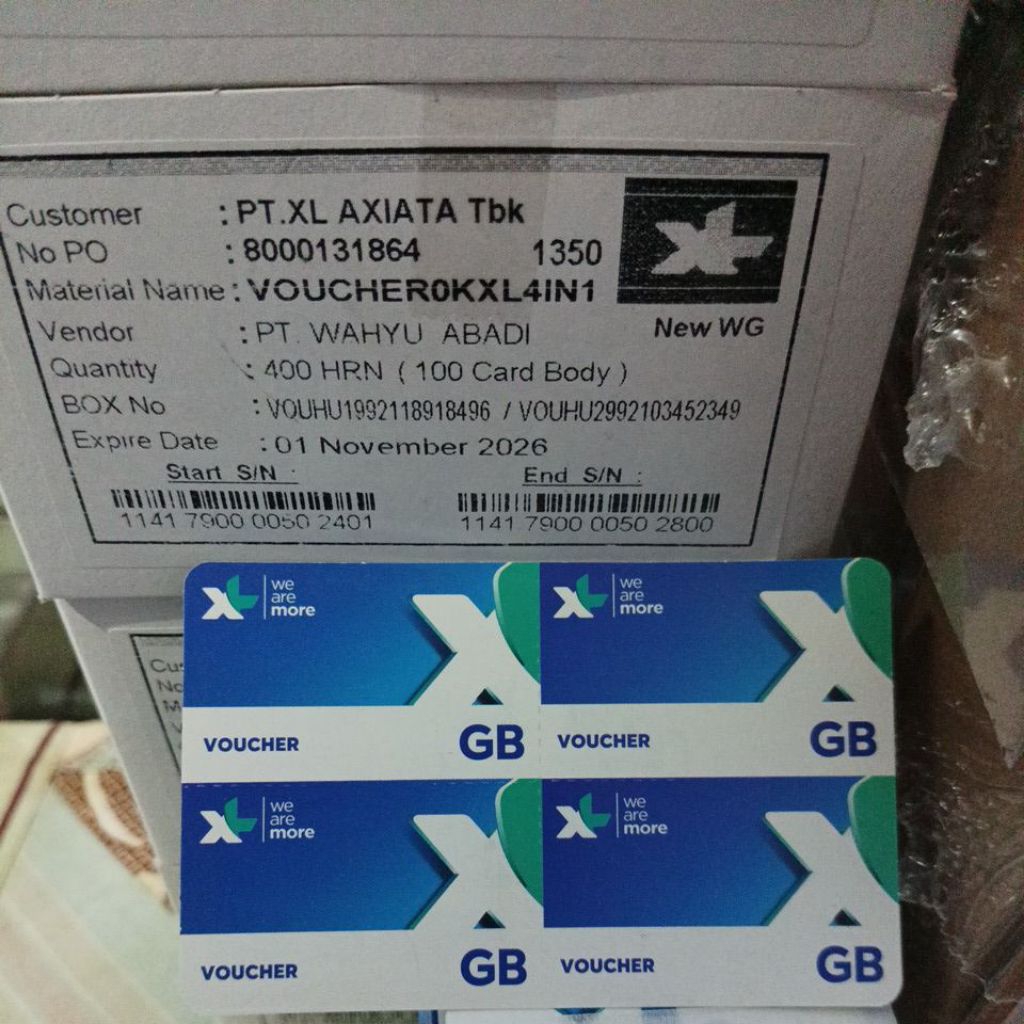 VOUCHER KOSONG KOSONG XL / VOUCHER ZERO XL / 400 sn