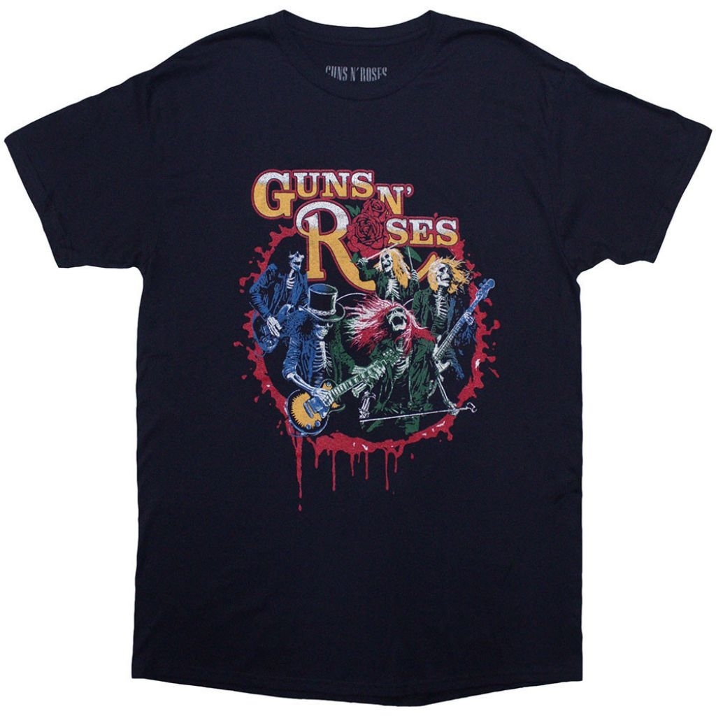 Kaos band Official Guns 'N Roses - Was Here Tour Original T-Shirt