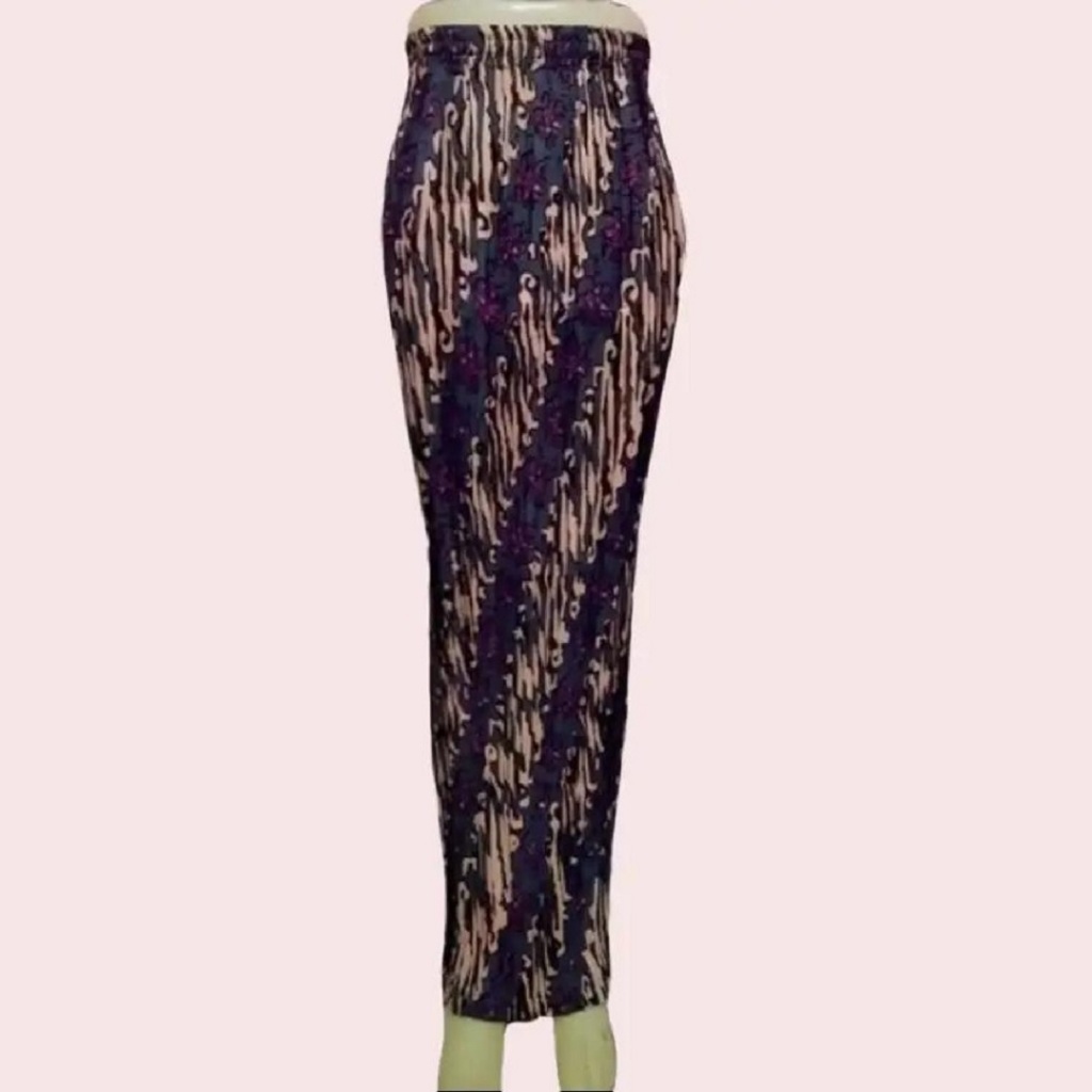 Rok Batik Wanita Plisket Bahan Semi Sutera Silky Motif 09