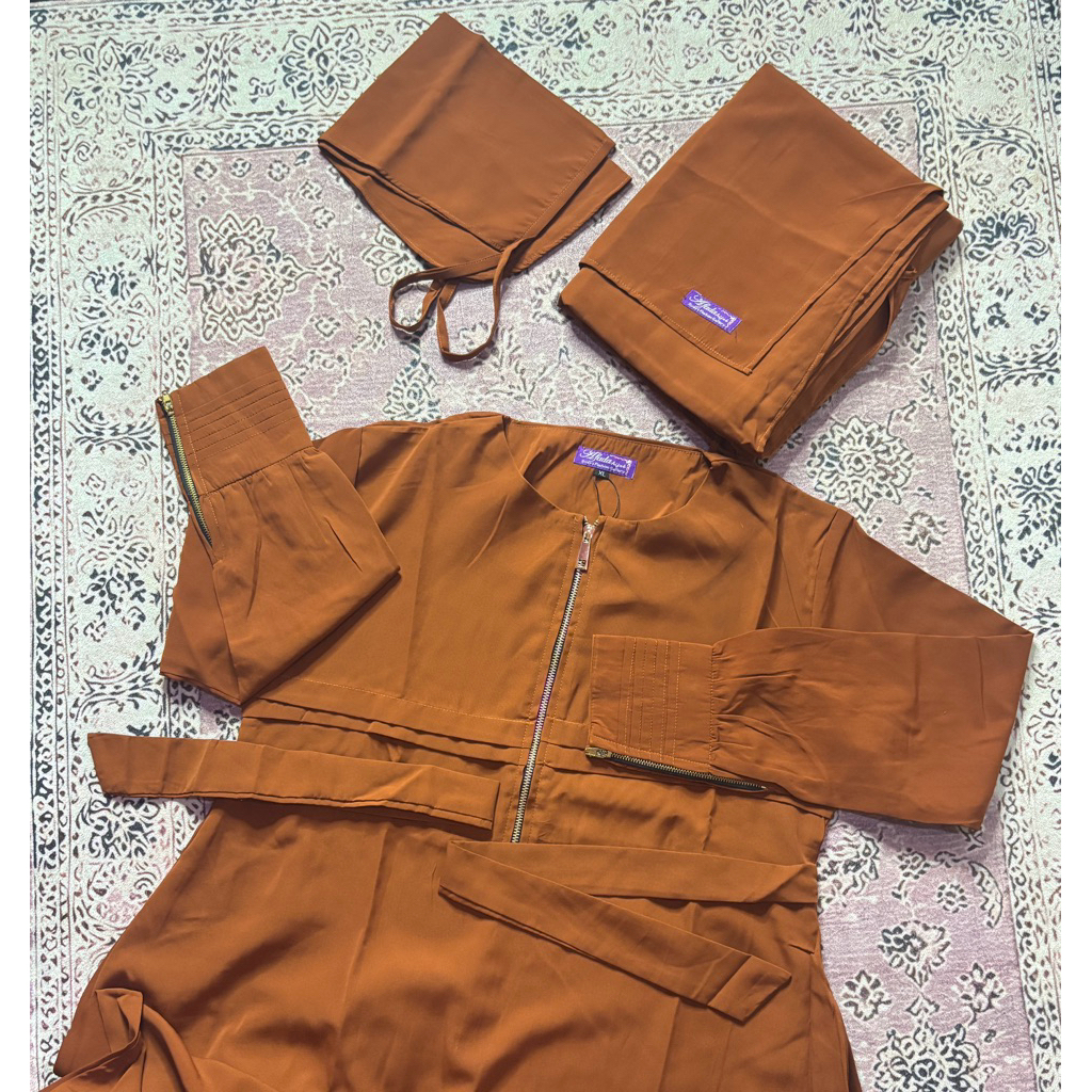 ALIEVA FRENCH KHIMAR SET FREE CADAR TALI / French Khimar Cadar Tali / Gamis Syar'i / Khimar Jumbo