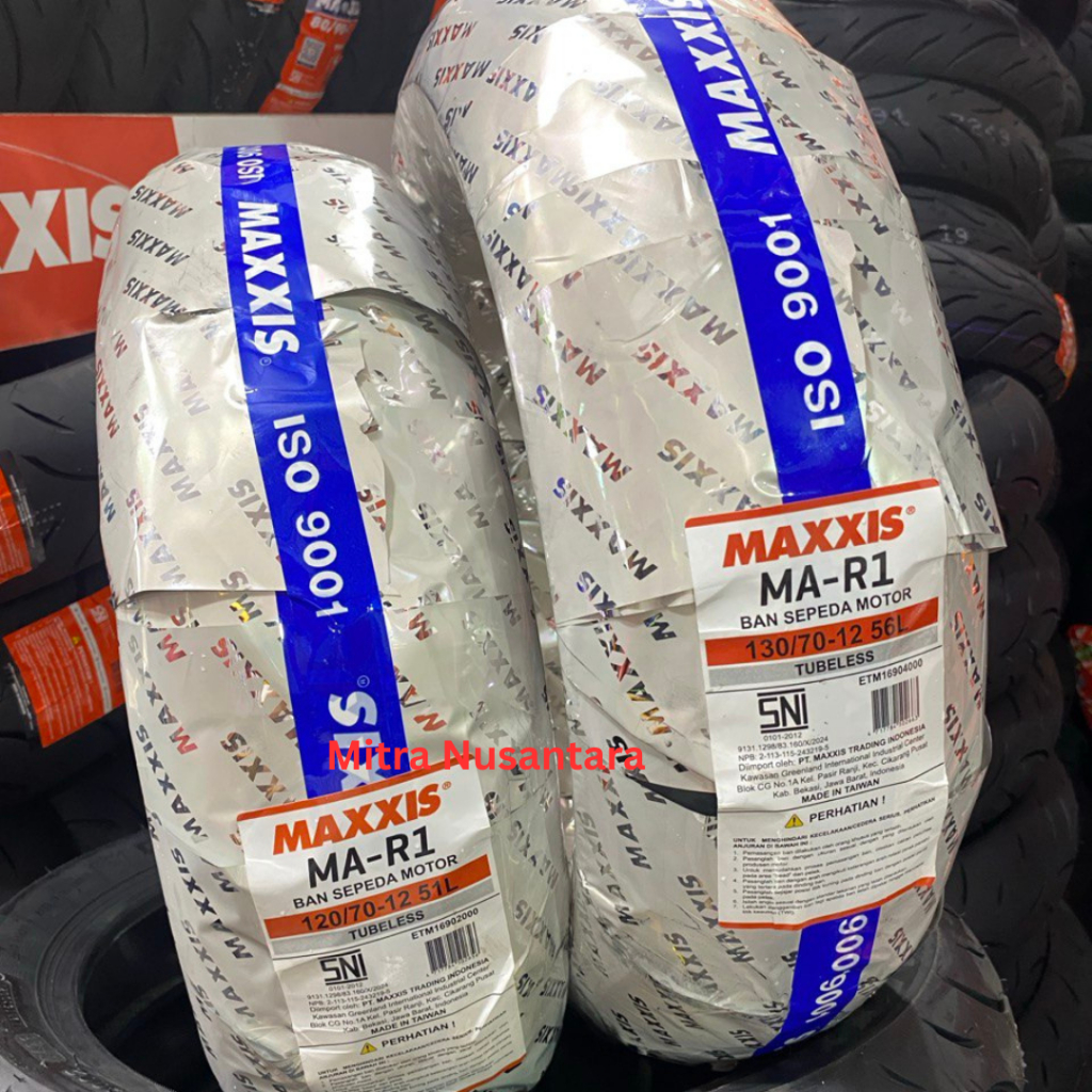 SNI Ban MAXXIS MA-R1 TUBLESS Import [ 120/70-12, 130/70-12 ] Ban Motor VESMET TUBELESS SOFT SOMPOUND