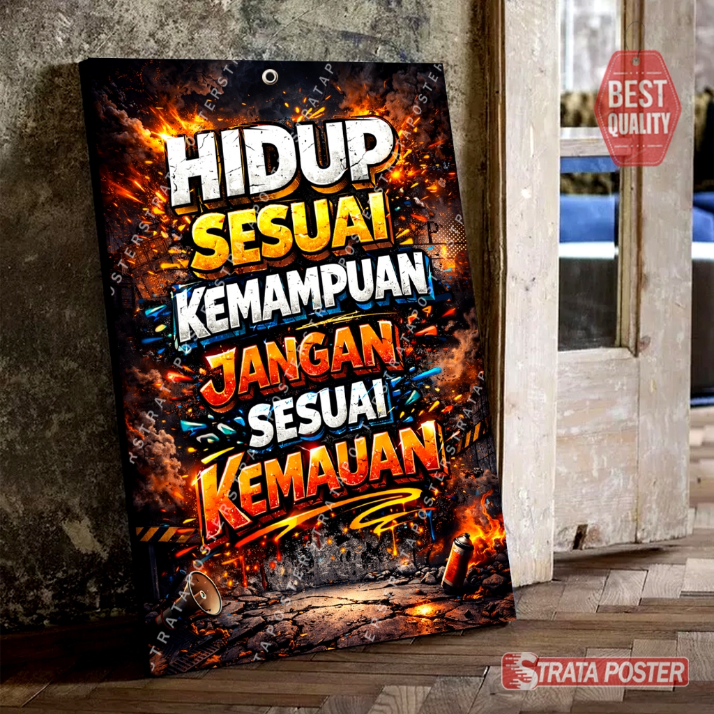 Gambar dinding aesthetic Katakata motivasi dinding Poster kamar cowok