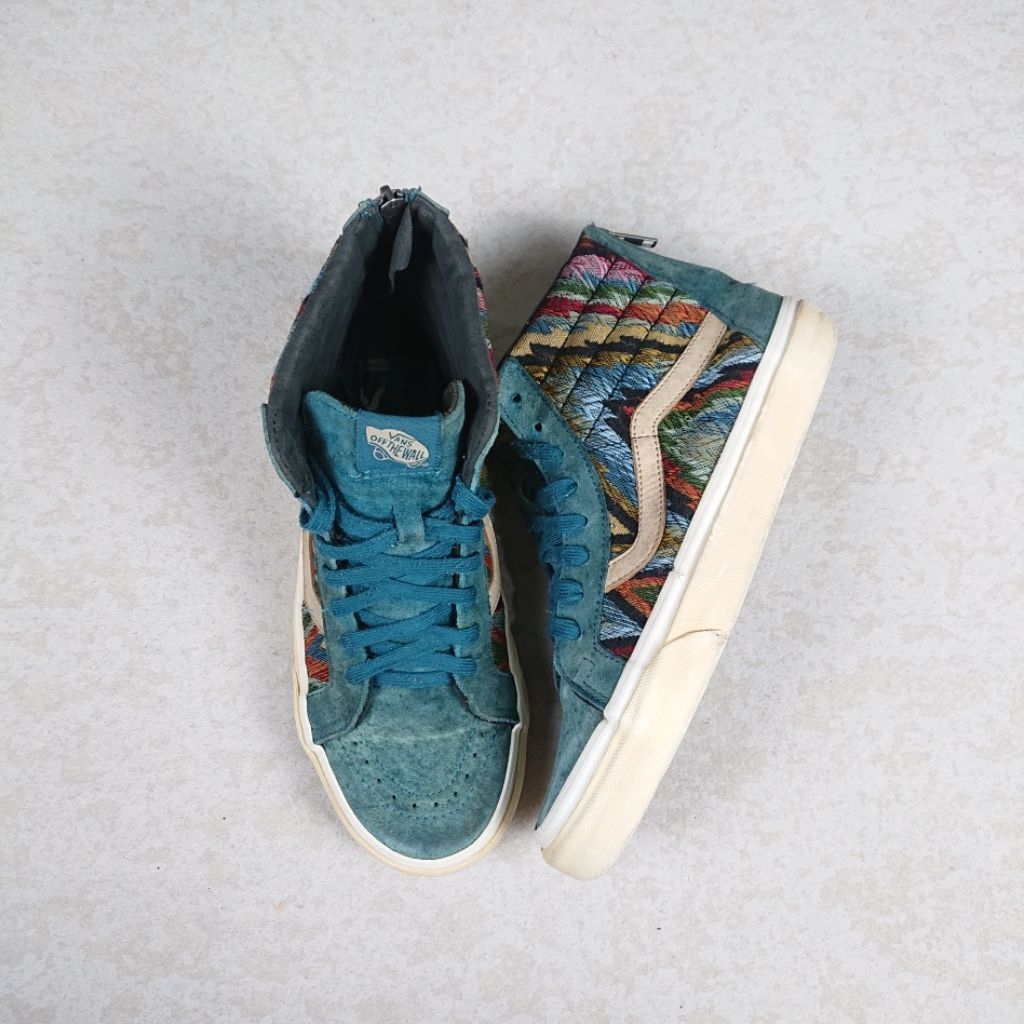 Sepatu Vans SK8 Zip Italian Weave Suede Pria Wanita Second Bekas