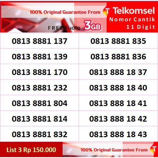 Simpati Nomor Cantik 11 Digit #8