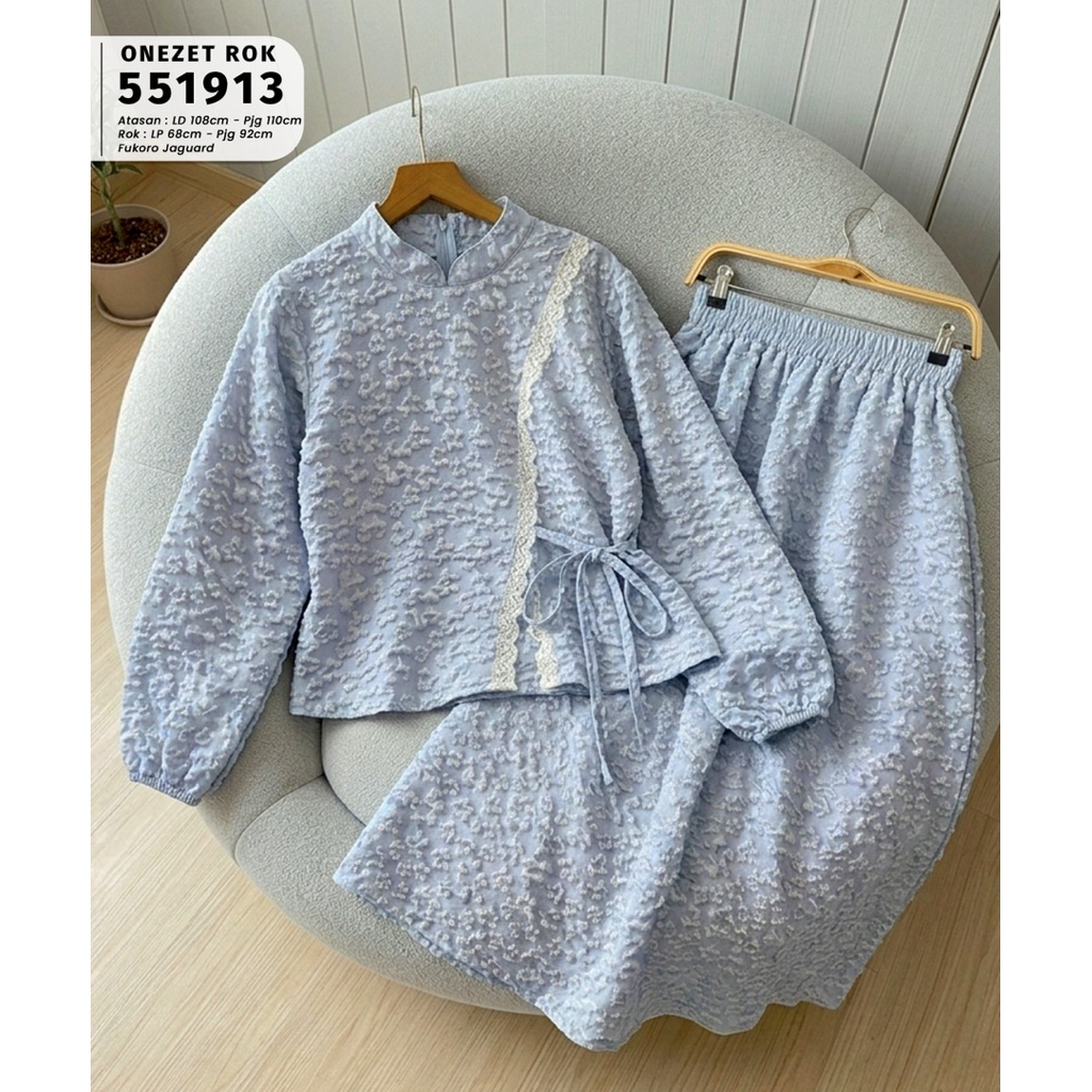 ONE SET ROK WANITA TERBARU BAHAN FUKURO by EXTU
