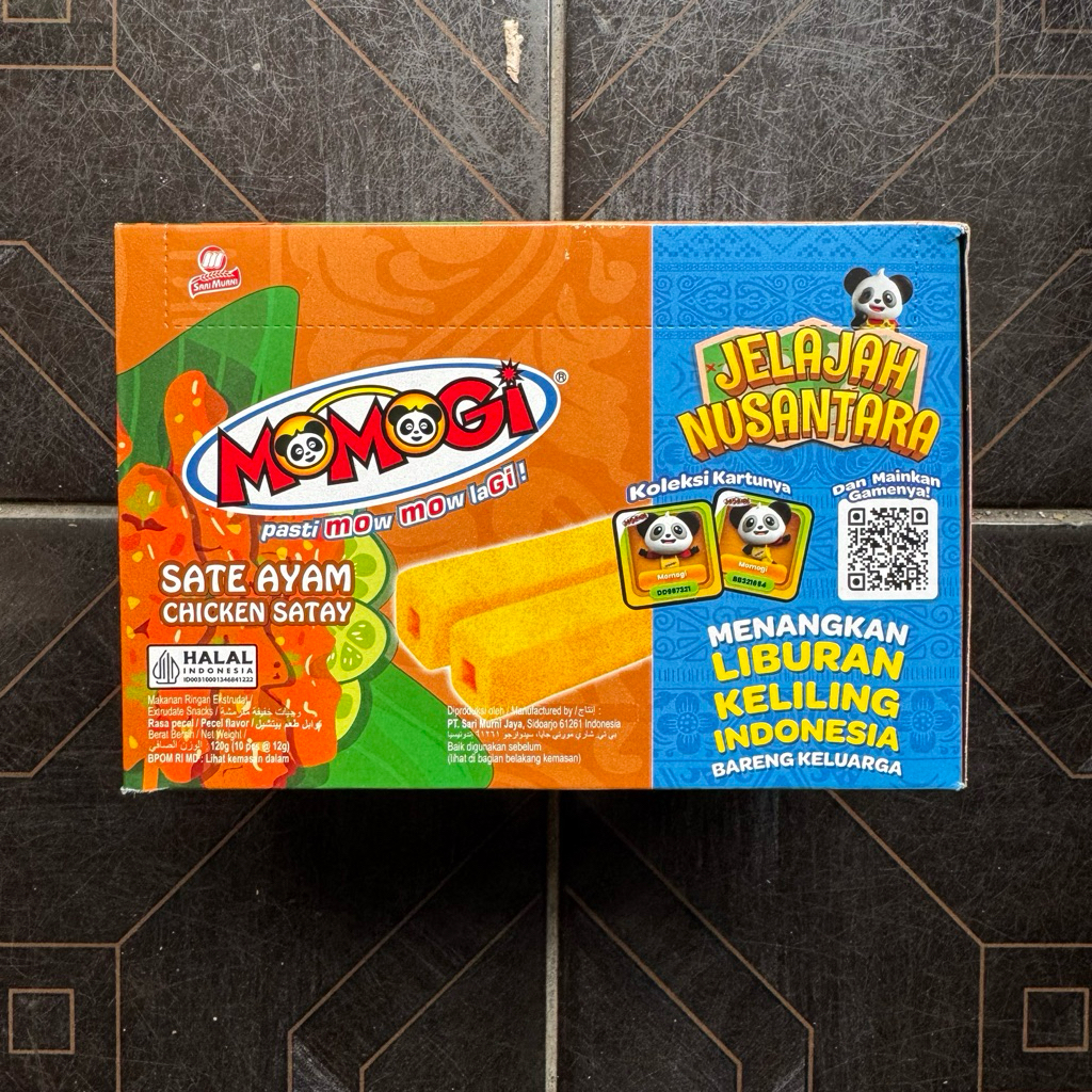 Momogi Stick SATE AYAM 1 Box 10 Pcs - Makanan Ringan Chicken Satay