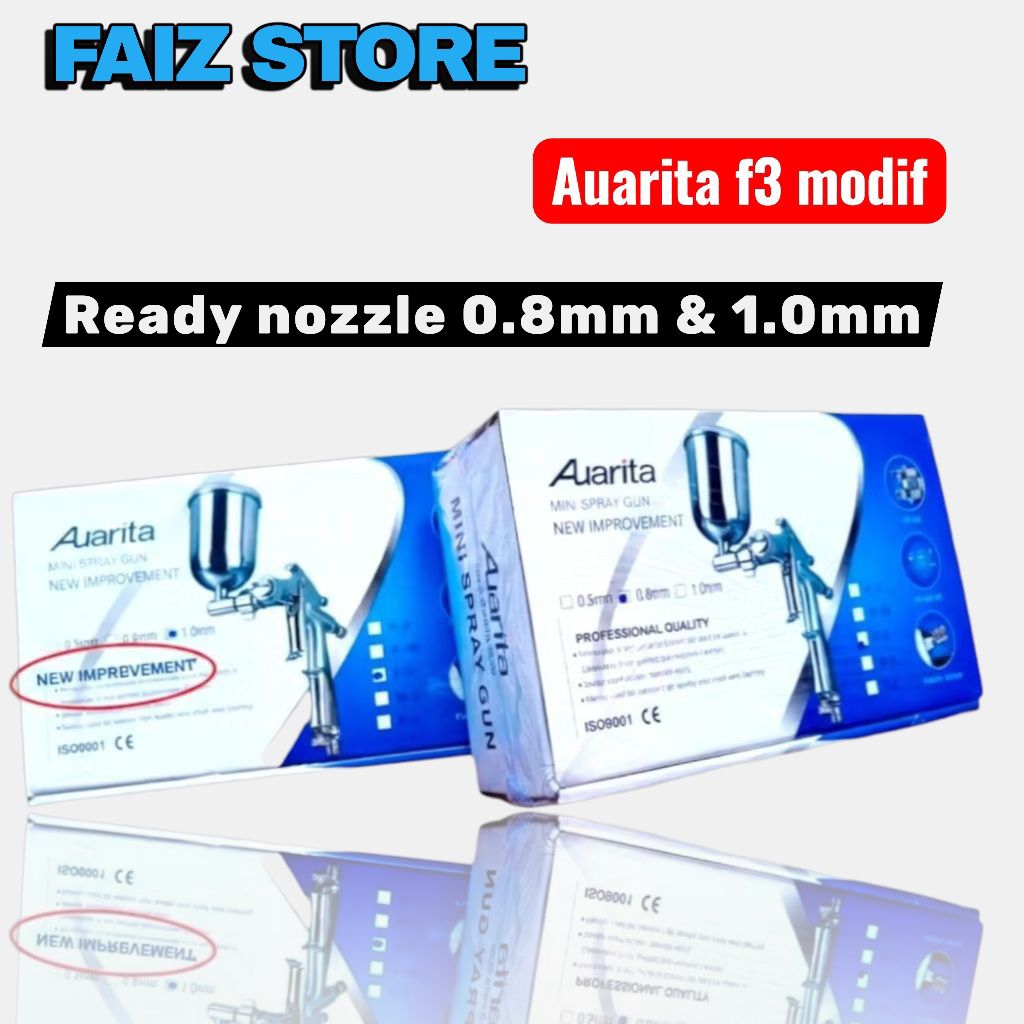 Spray Gun mini AUARITA f3 modif / Auarita f3 std nozzle 1.0mm