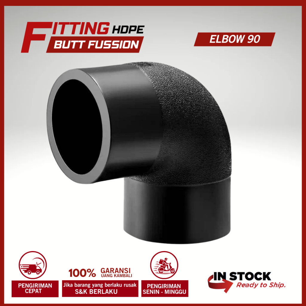 Butt Fusion Elbow HDPE 90° Ukuran 6 Inch / 160 MM PN10 - Fitting Elbow HDPE 90° ( 160 MM ) Butt Fusi