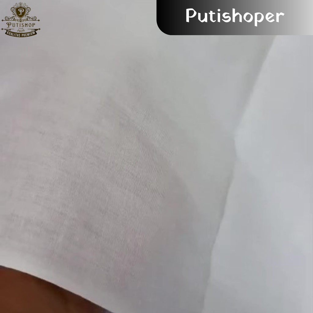 Kain Katun Mori Prima Per 50cm Putih Untuk Membatik Tie Dye Shibori Jumputan Lebar 105cm