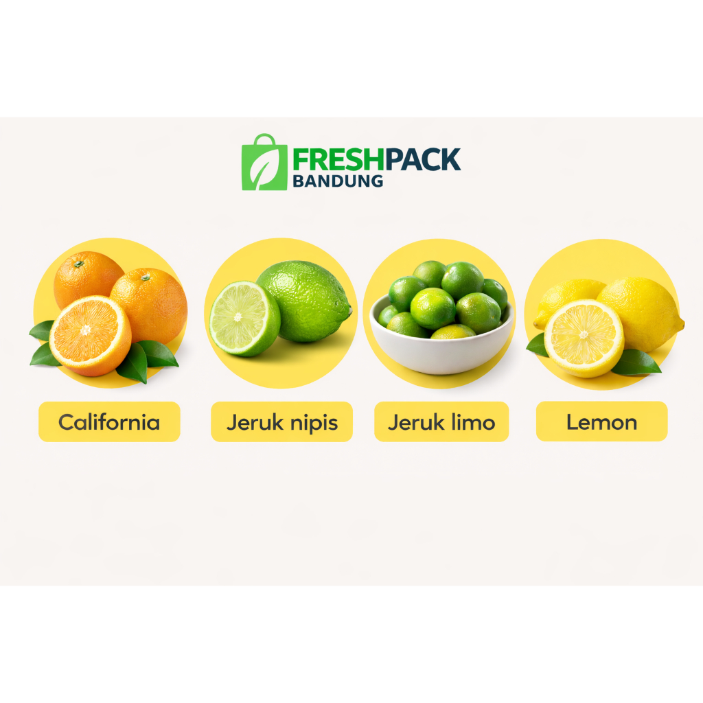 Fresh Fruit Jeruk Medan Limau Nipis Lemon Peras 100 / 250 / 500 gram