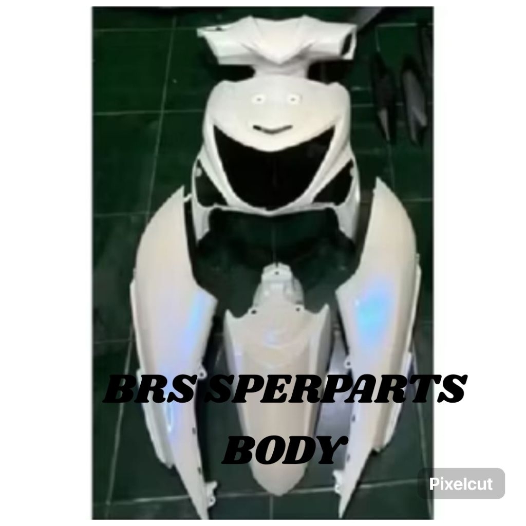cover full body halus Honda beat pop warna putih lembayung biru