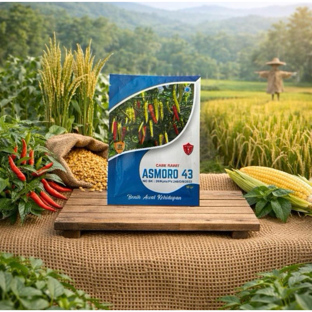 Benih cabai rawit asmoro 43-pnc 10 gr, cabe asmoro