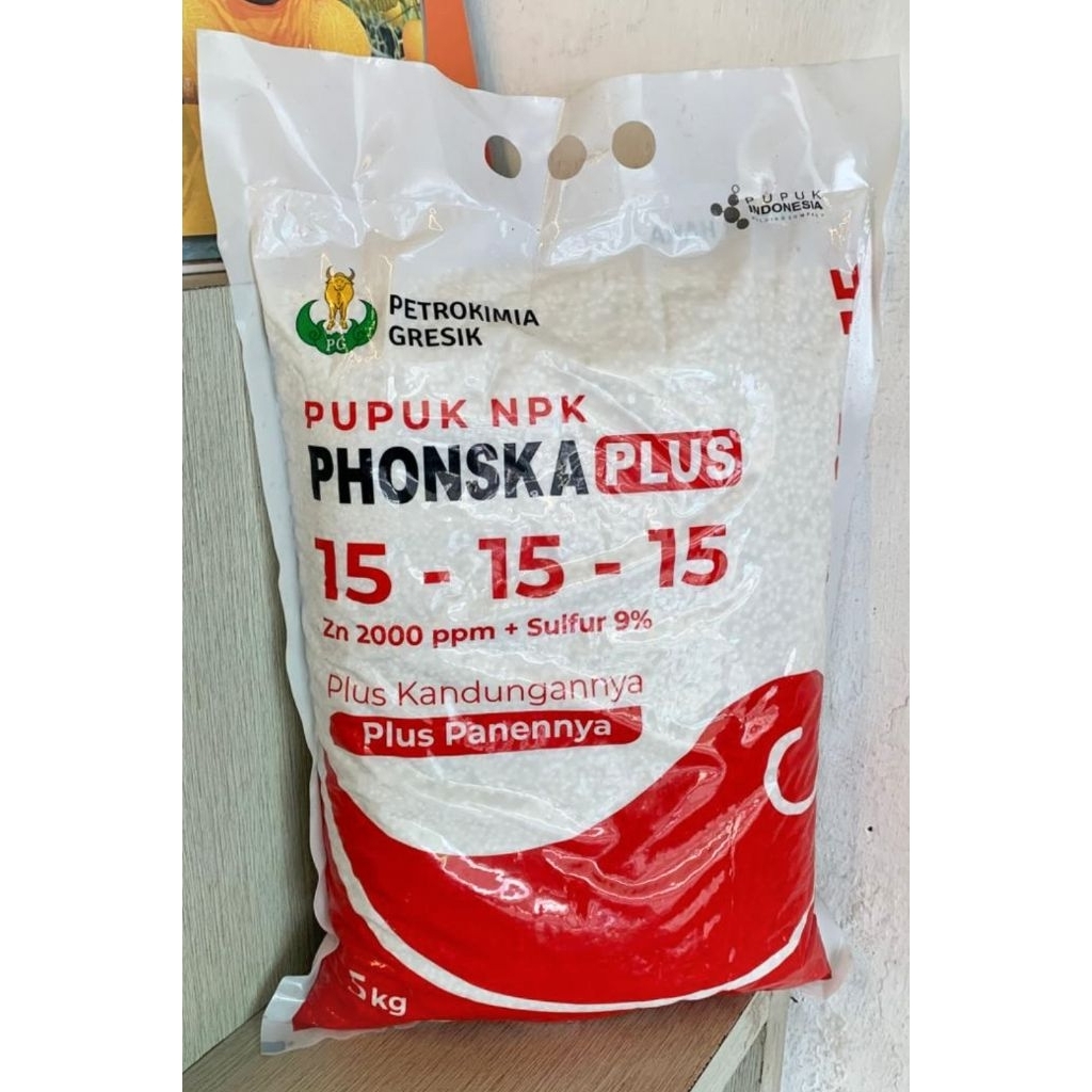 NPK PHONSKA PLUS 15-15-15 Petrokimia Gresik 5 kg - Pupuk Non-Subsidi Plus Zinc & Sulfur