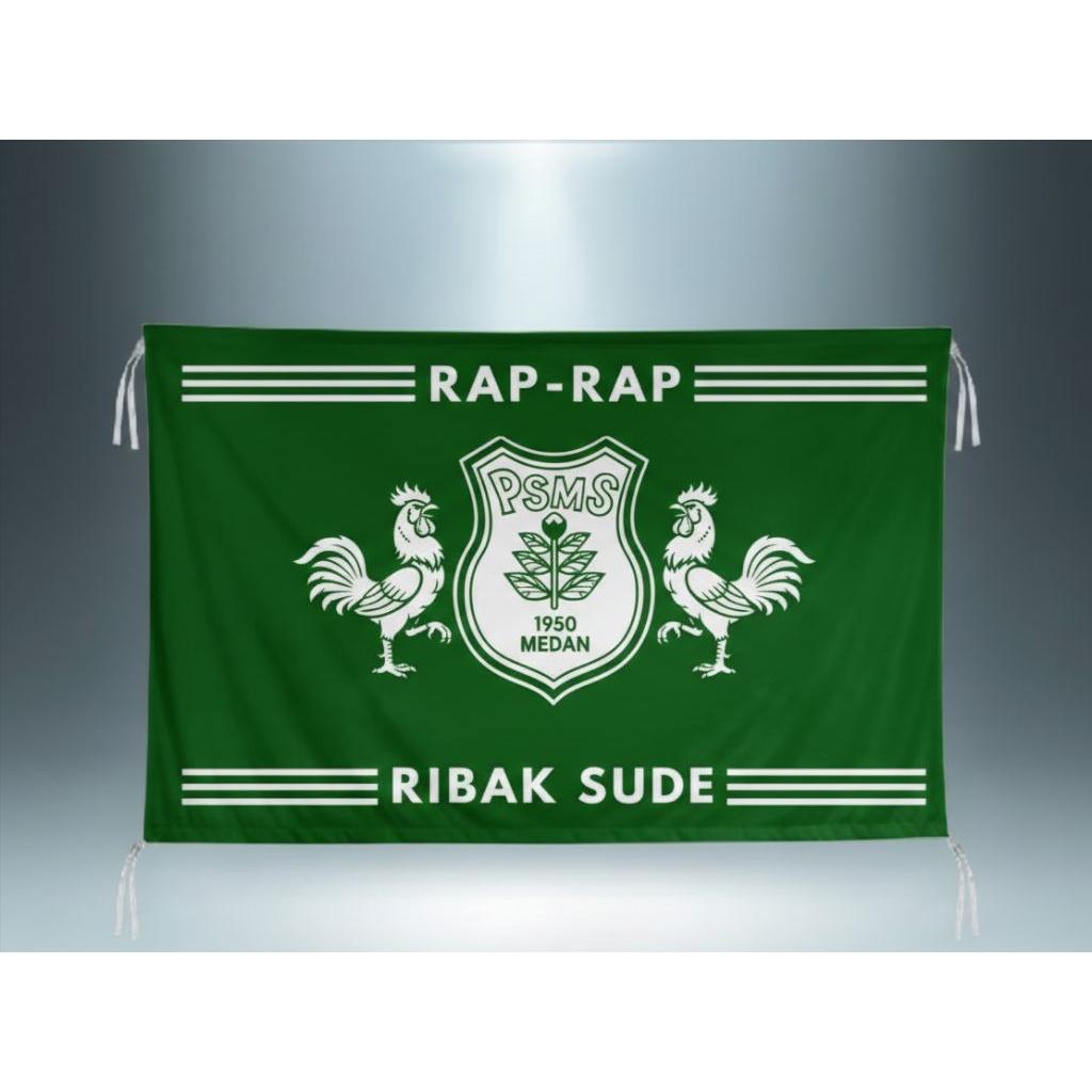 Bendera Klub Bola PSMS medan Rap-Rap Ribak Sude