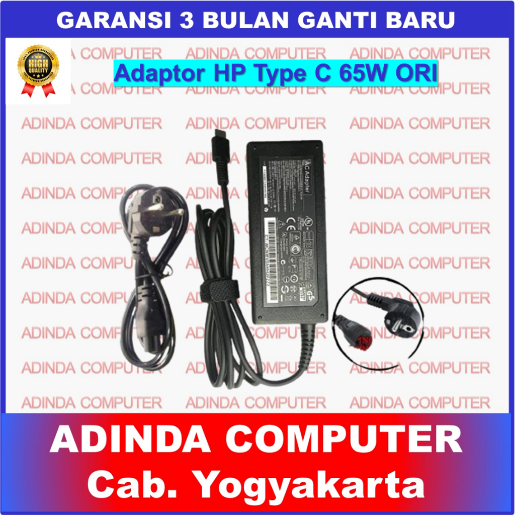 Adaptor Charger Original HP Spectre X360 65W USB Type C