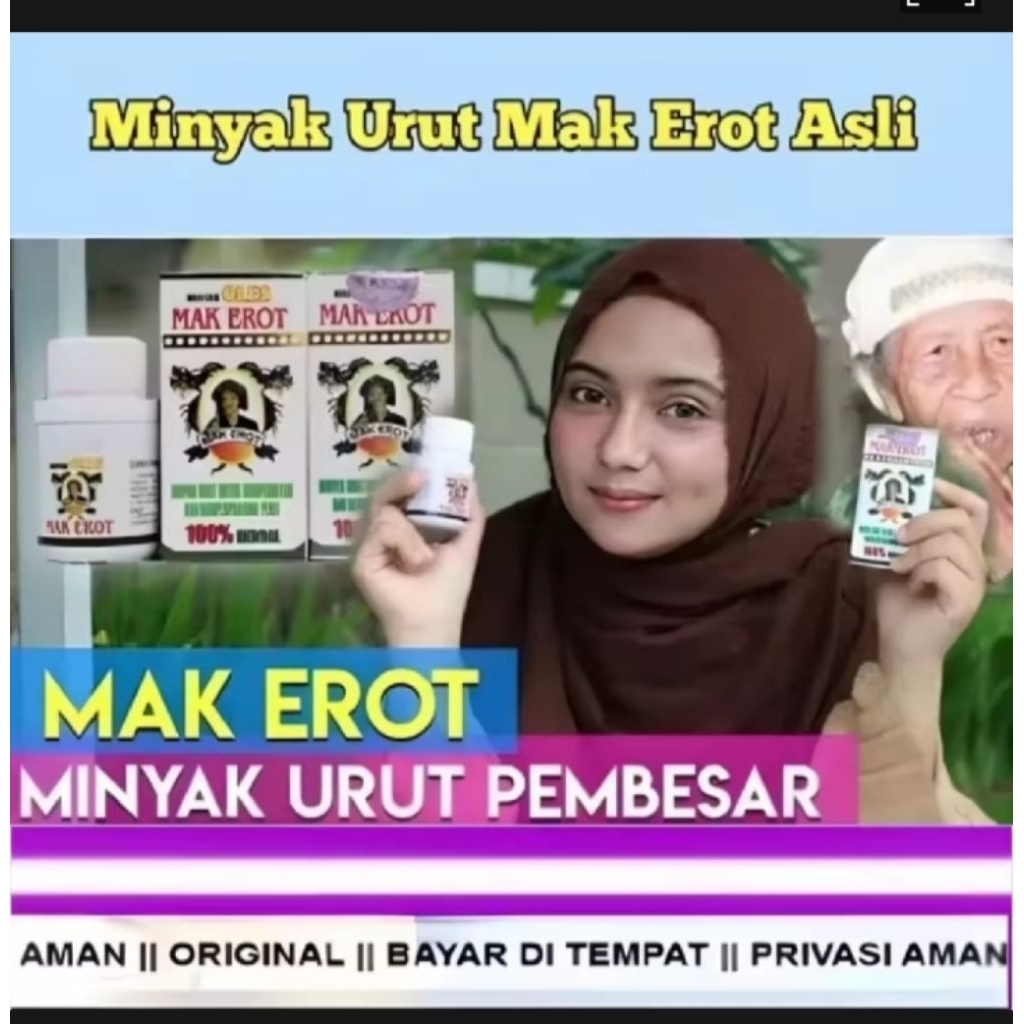 TERLARIS"Mak Erot"Minyak Pembesar Vit4l Pria Permanen 100% Minyak Oles Pembesar Kelamin Pria/Obat Ku