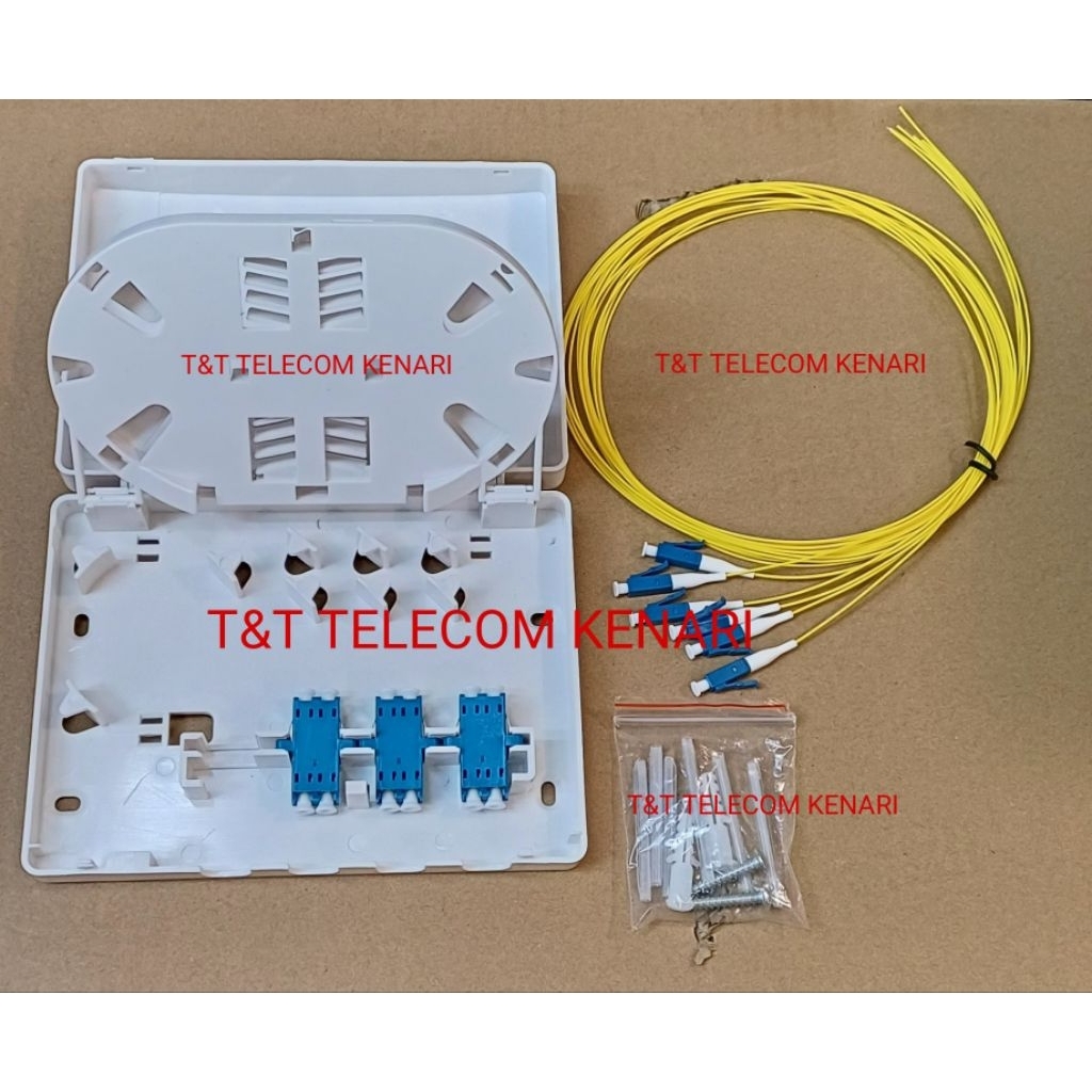 ROSET FO 6 CORE LC/UPC SINGLEMODE LENGKAP PIGTAIL