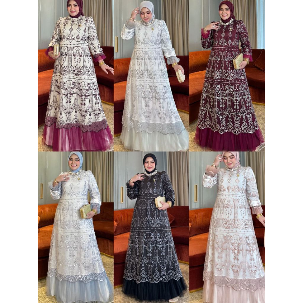 BISA COD/GAMIS ROMANSA & HALWA DRES ORI IRNA.EMERALD/TERBESTSELLER/ORI