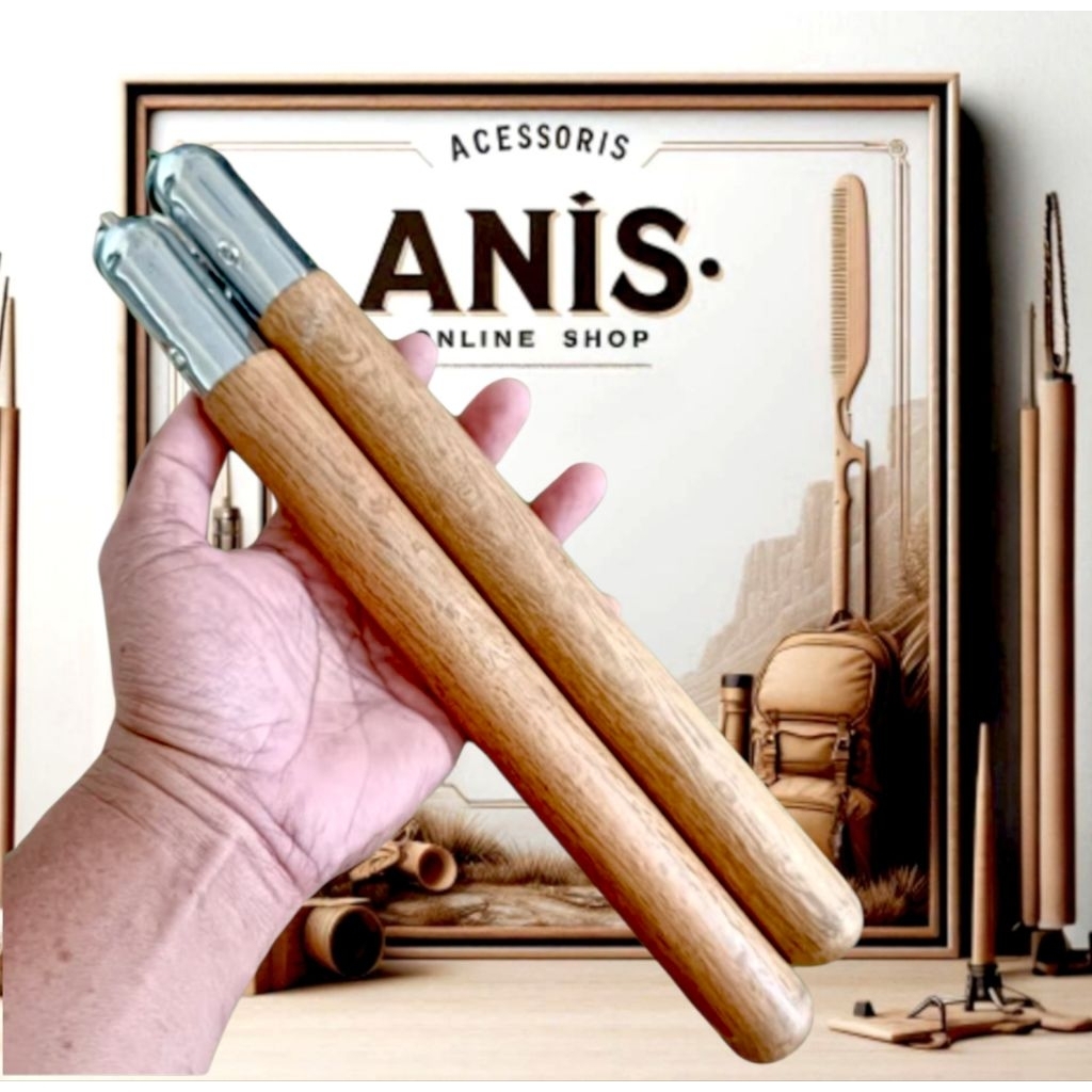 Jual Double Stick Kayu / Double Stick Kayu 30cm / dobel stik Ruyung kayu