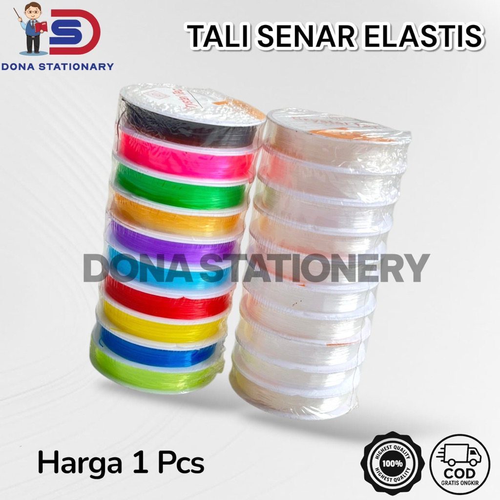 Tali Benang Karet Elastis / Senar Elastis / Benang Nylon (Untuk Membuat, Cincin, Gelang, Kalung)