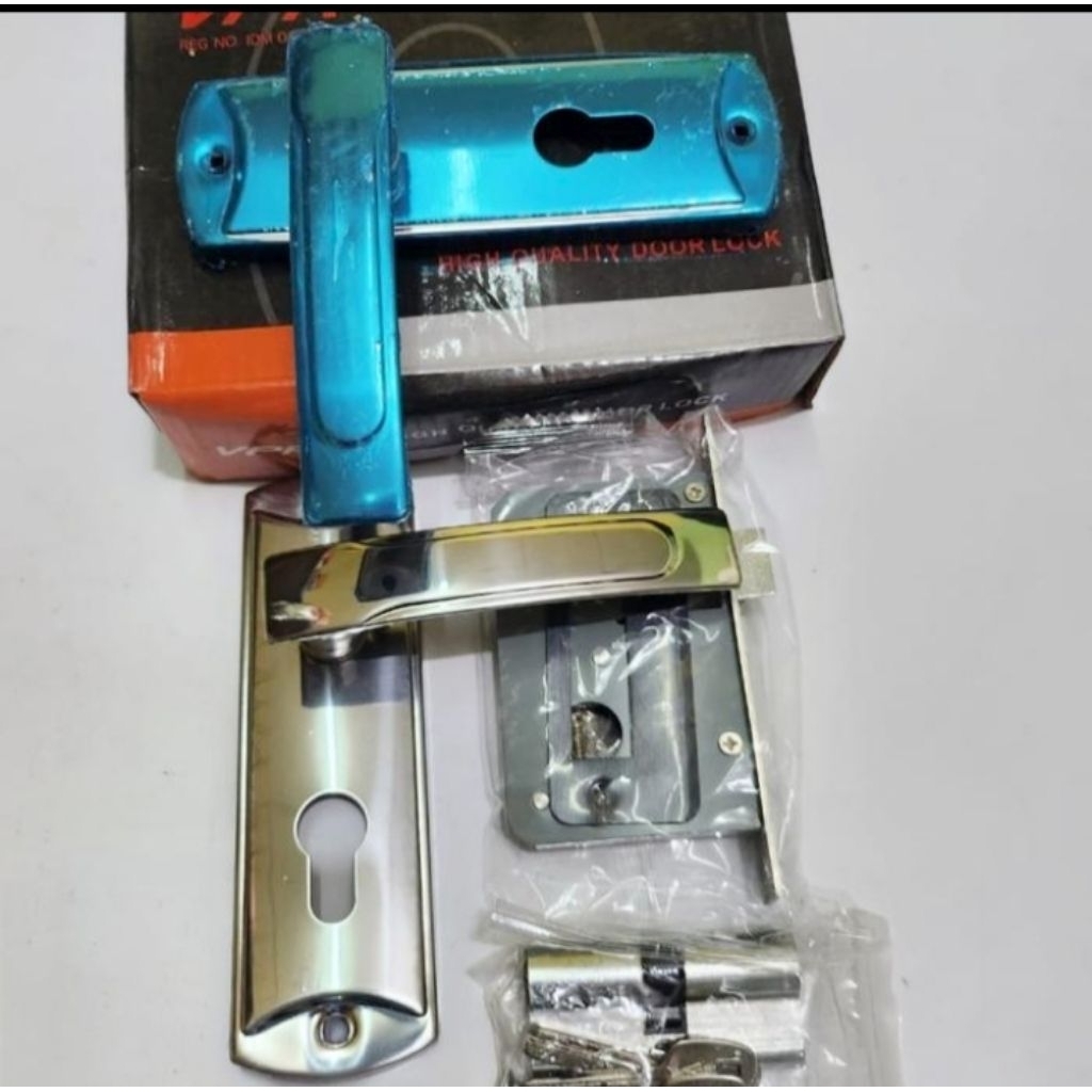 Kunci Pintu Rumah 1 Set VPR / Kunci Plat Ukuran Kecil 1 Set VPR Silver