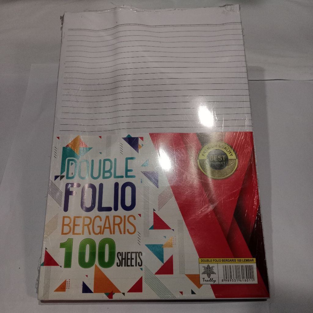 Kertas Folio / Kertas Double Folio Bergaris Trully / Double Folio Trully / Folio Bergaris (1 Pack)