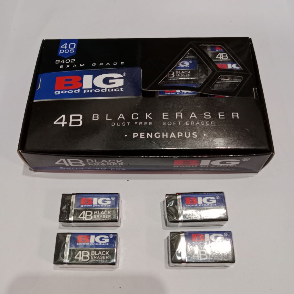 Penghapus / Eraser / Penghapus Pensil / Penghapus BIG Black 4B 9402 / Eraser BIG B-40 9402 Black / 4