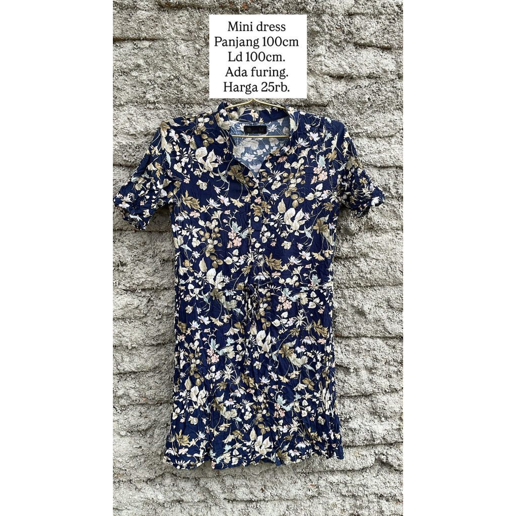 mini dress/daster/dress bunga