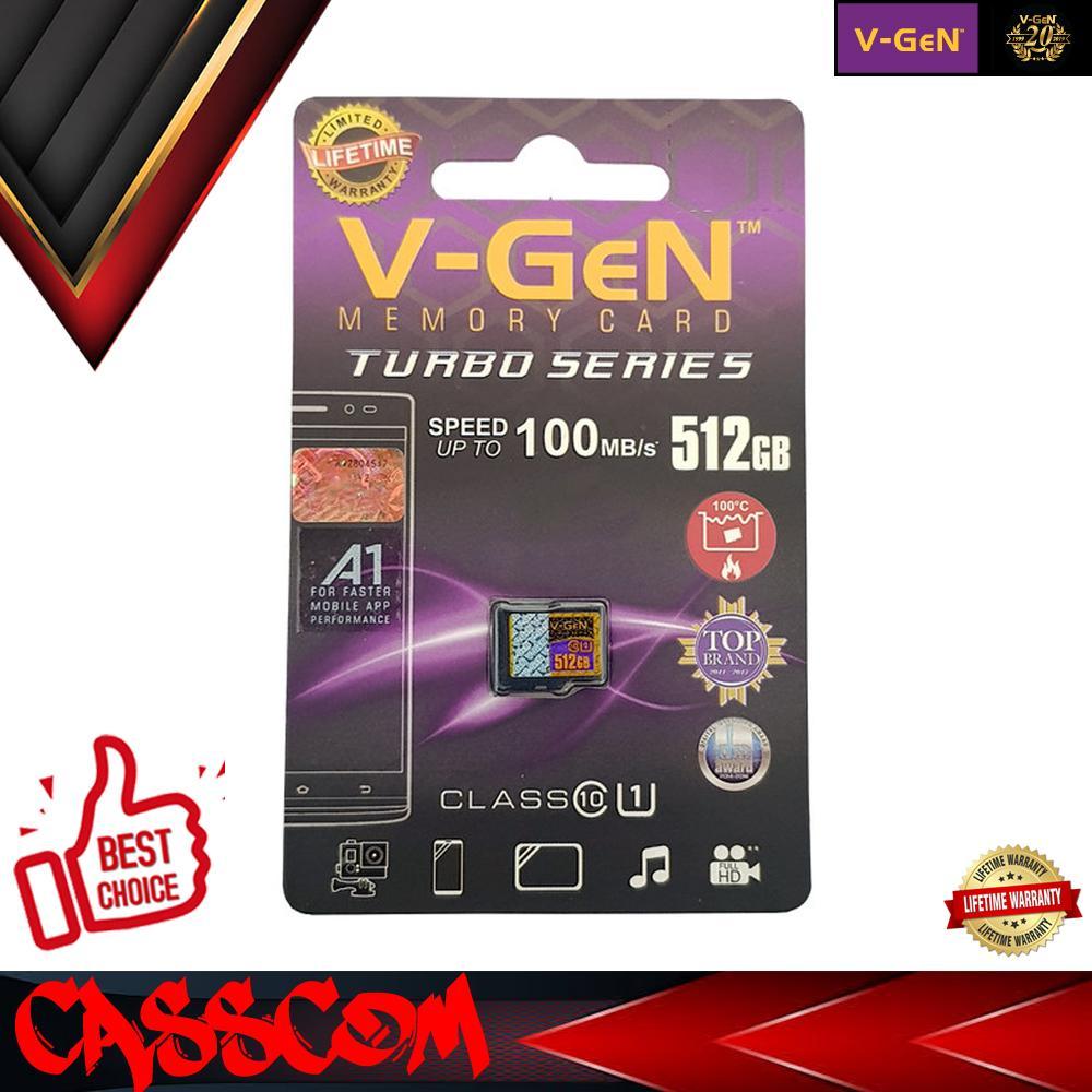 Micro SD Vgen Turbo 512GB Class 10 Memory Card MicroSD V-Gen 512 GB