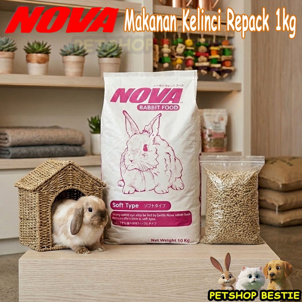 Makanan Kelinci NOVA 1kg - Pelet Kelinci Nova 1 kg