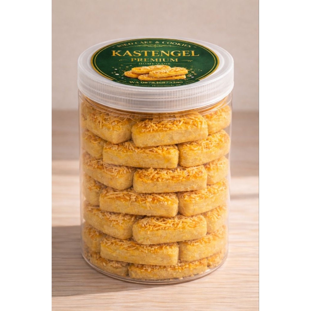 Kastengel Premium 750ml Keju Edam Asli | Kue Kering Lebaran Gurih Renyah | Cheese Stick Homemade