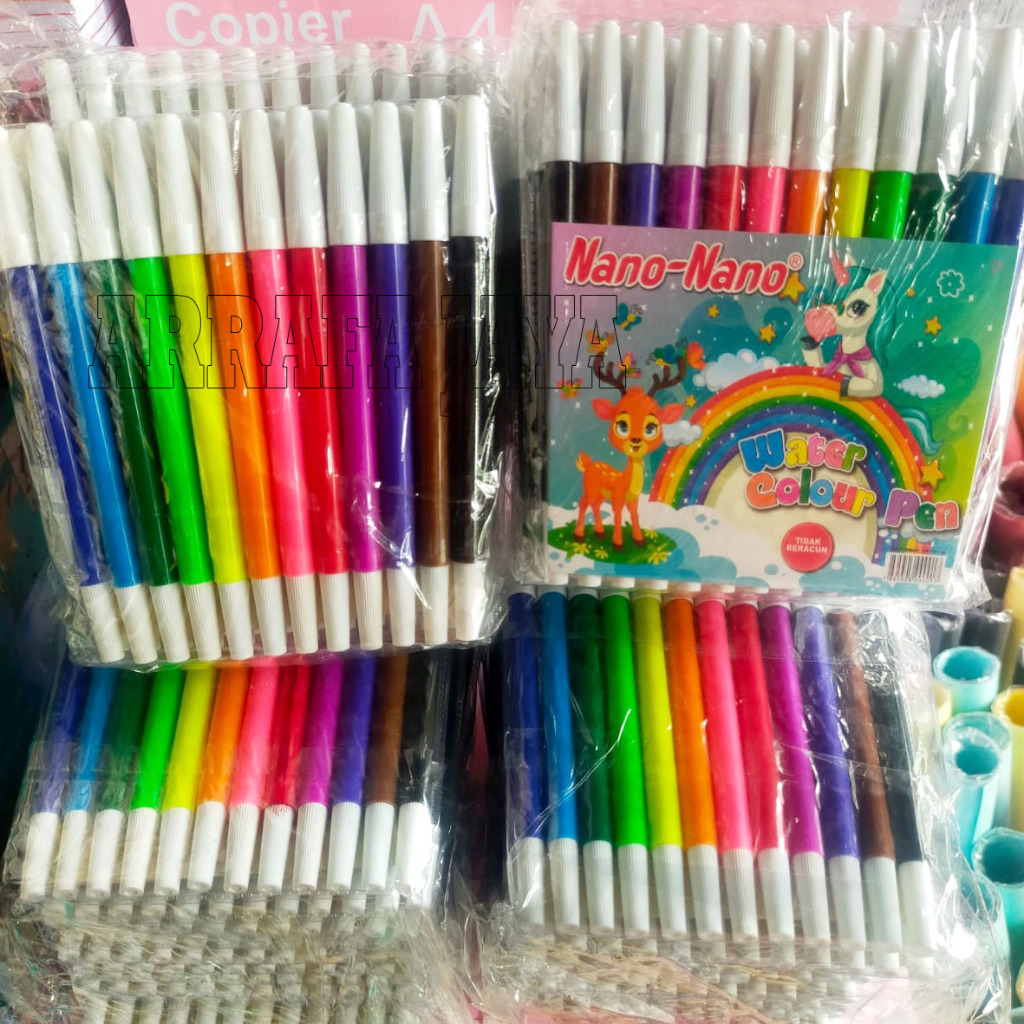 Spidol Warna / Clear Air / Cat Spidol Air / Klir air  / Watrer Colour Pen 12 Warna Bagus