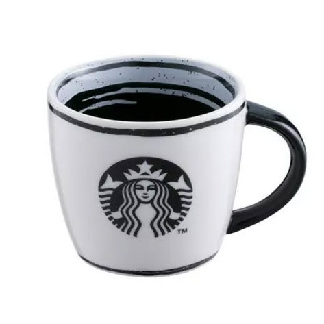 Mini Mug Starbucks Demitasse Demi Black White 2D Audrey