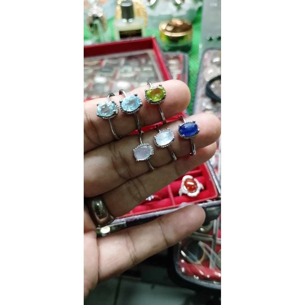 NATURAL BATU CINCIN PERMATA RING CEWEK
