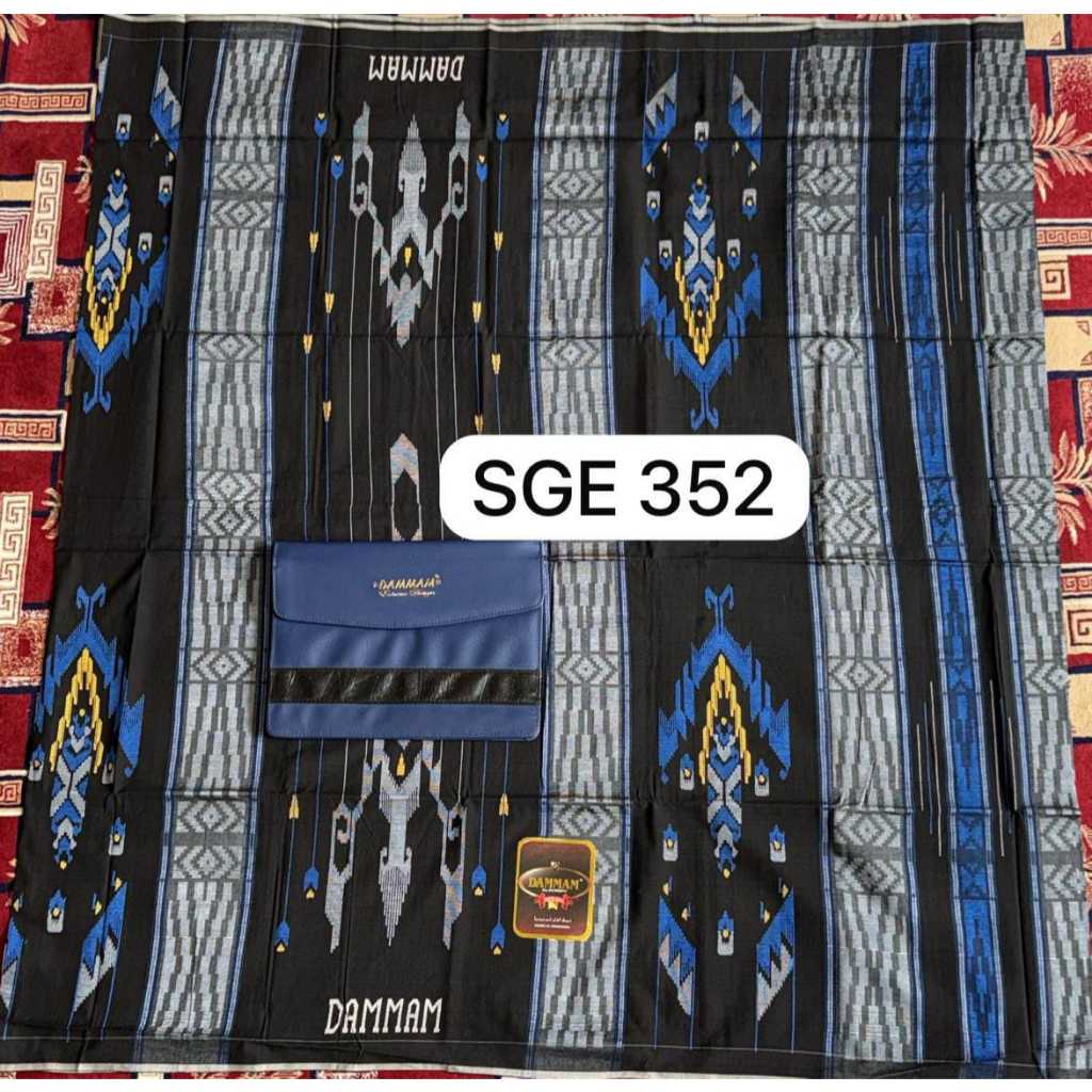 Sarung Tenun DAMMAM SGE Original Premium Halus Adem Nyaman untuk Sholat dan Lebaran