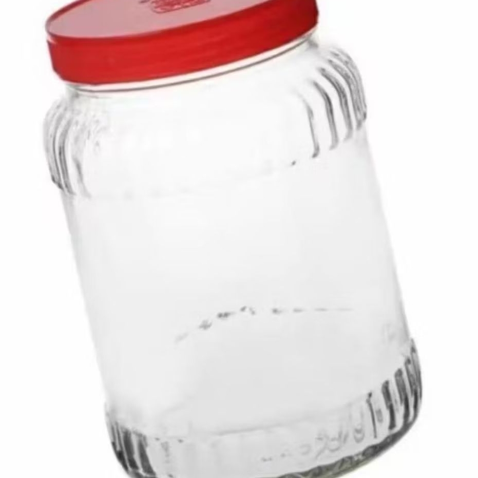 TP3 Toples Besar Kaca Beling Bening Awet Kuat Tebal Kedap Premium Kedaung 2L Food Storage Canister J