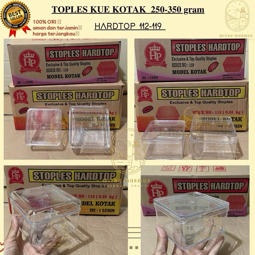 SALE TOPLES KUE KOTAK 250-350 GRAM TOPLES HARDTOP 112 - 119 TOPLES KUE KERING LEBARAN