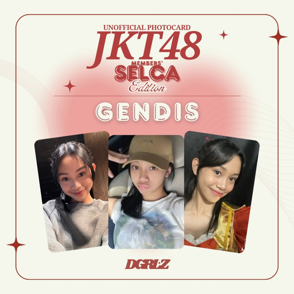 [5pcs] JKT48 GENDIS PREMIUM PHOTOCARD LOMOCARD "SELCA ED." BY DGRLZ
