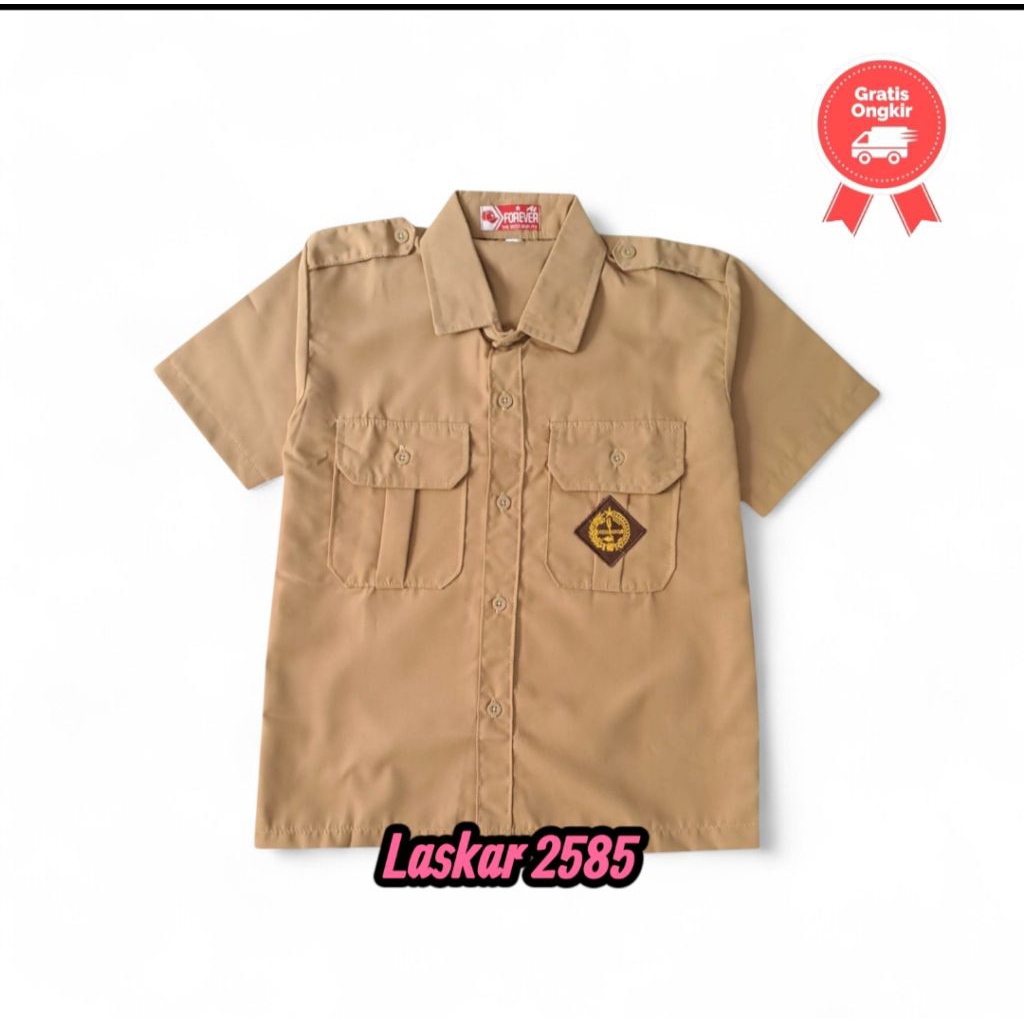 Baju Seragam Pramuka Sekolah SD anak Laki Laki Bahan katun Oxford