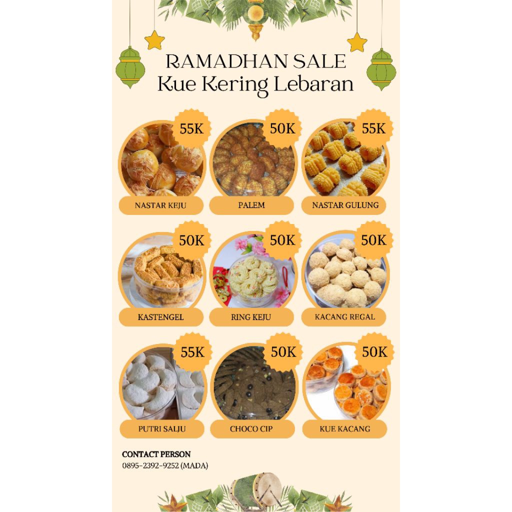 Kue Lebaran/Kue Kering/ Nastar, kue kacang, kue keju