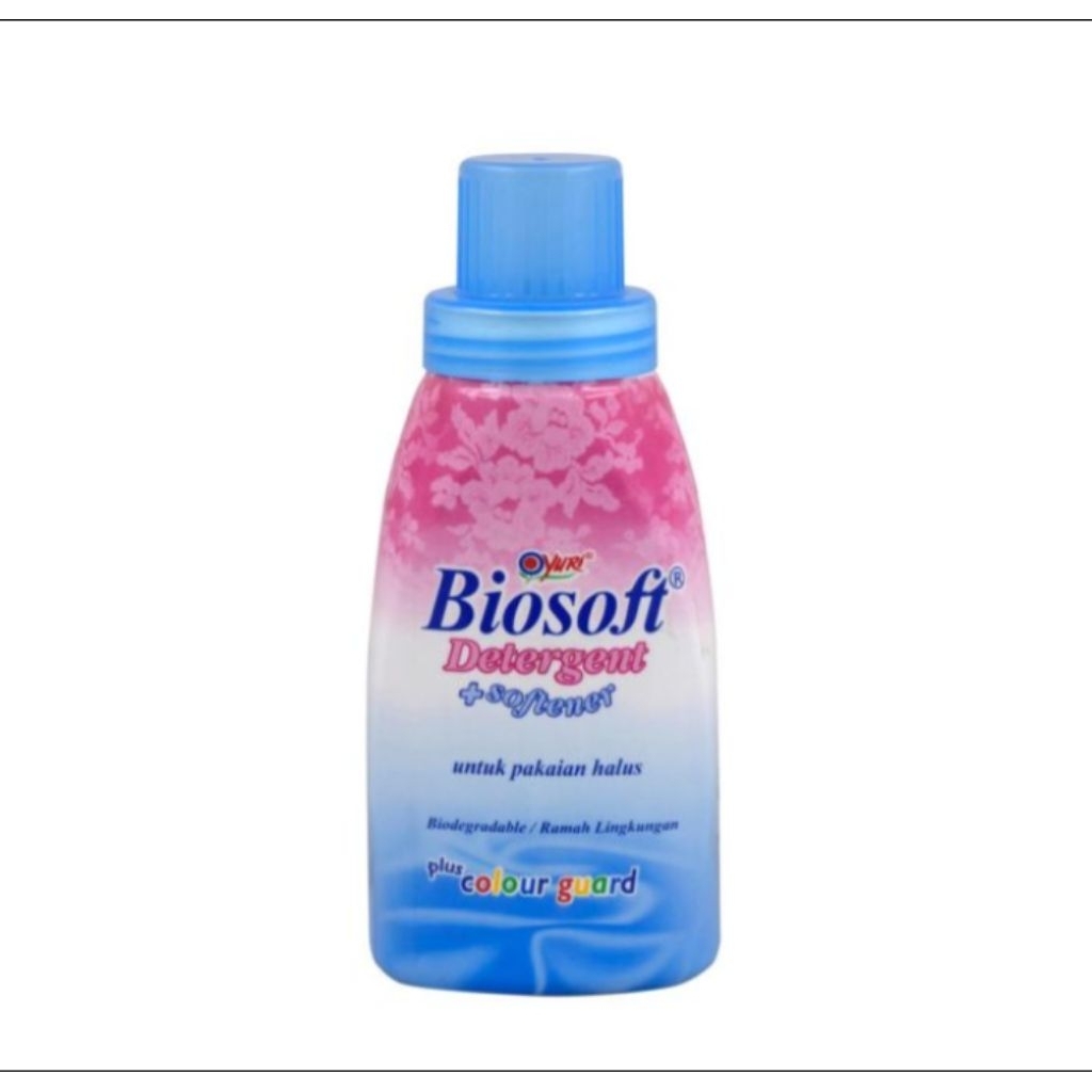 Yuri Biosoft Detergent + Softener Botol 375 ml