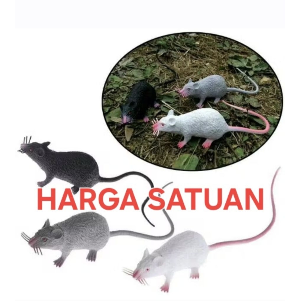 Mainan tikus karet plastik