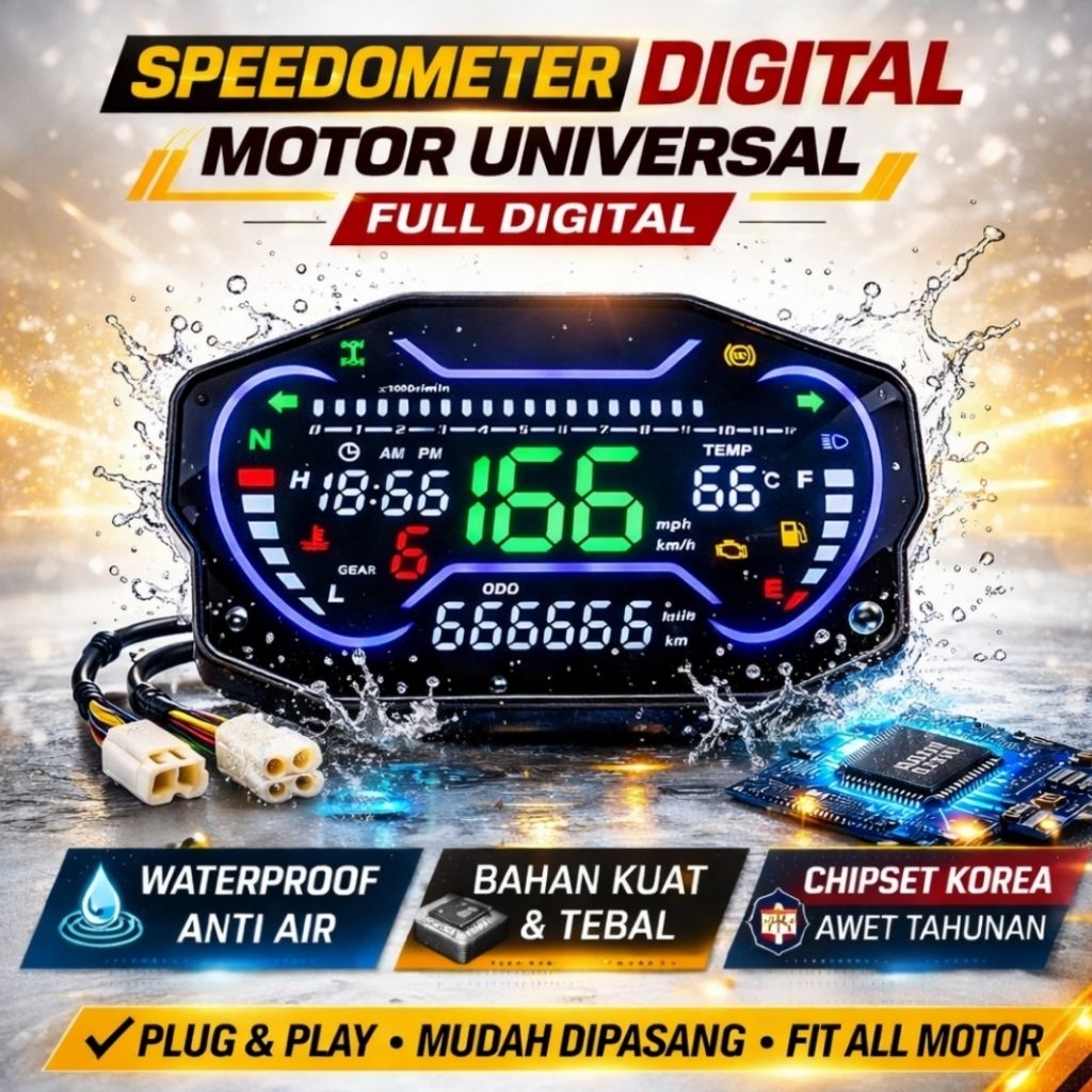 speedometer digital semua motor model ducati ninja Vixion Byson CBR rxking