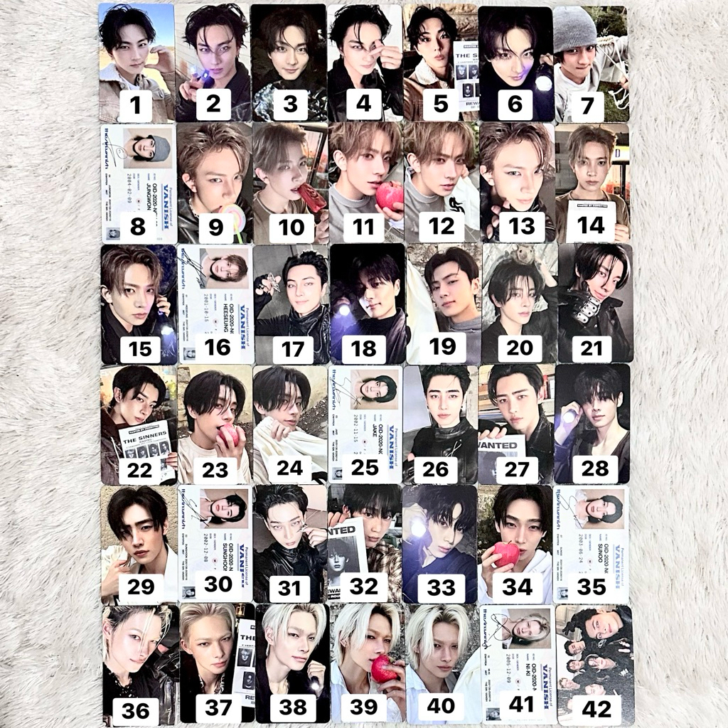 PHOTOCARD ENHYPEN THE SIN : VANISH FUGITIVES WEVERSE OFFICIAL