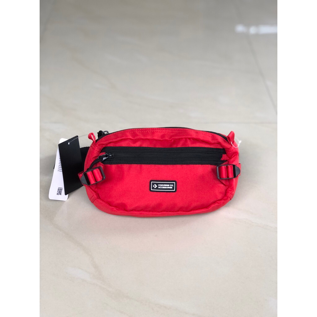Tas waistbag slingpack converse unisex red original resmi