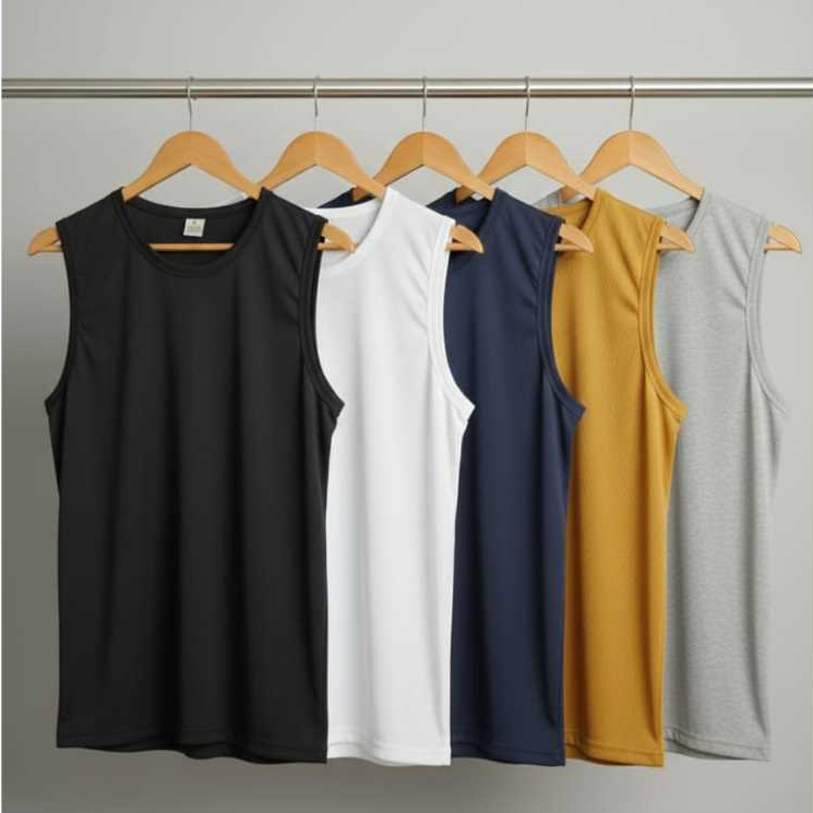 Kaos Yukensi Pria DewasaTanpa Lengan Bahan Katun Rib - Tanktop Pria Keren - Lekbong Pria Dewasa