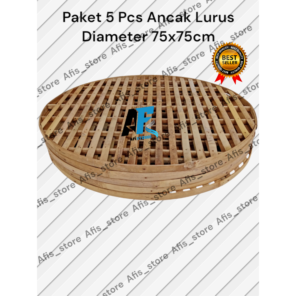 TERMURAH 5 PCS Ancak Lurus Diameter 75x75cm Bahan Full Bambu Ancak Kurungan Ayam Jagaoa Bangkok