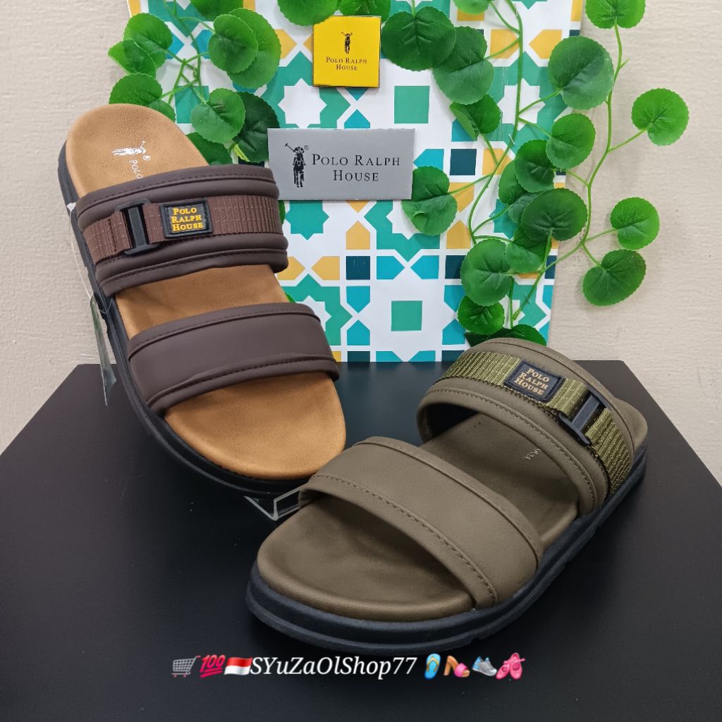 [Bisa COD/100% Original/Art PORTO 02] Sandal Pria POLO RALPH HOUSE/Sandal Casual Pria/Sandal Slide/S