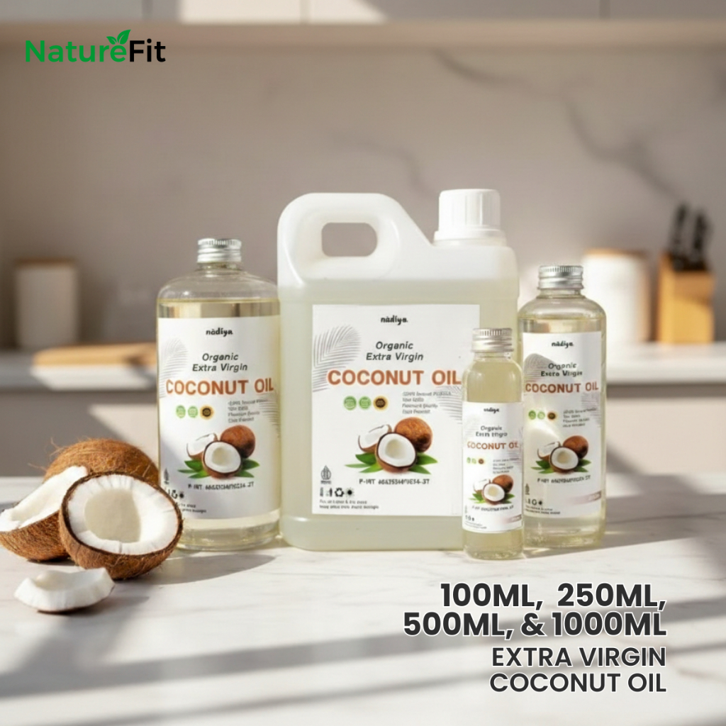 EVCO Extra Virgin Coconut Oil 100 ml 250ml 500ml Minyak Kelapa Murni Asli VCO Perasan Pertama Kualit