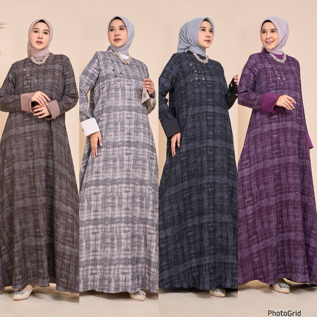 AILA DRESS GAMIS PREMIUM BY MAREVI/Gamis std jumbo/Gamis Raya series 2026